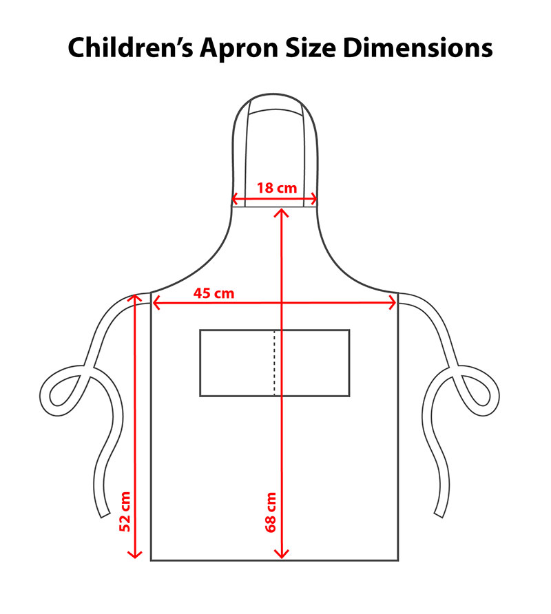 Personalised Kid's Cotton Apron Navy WithCongratulations