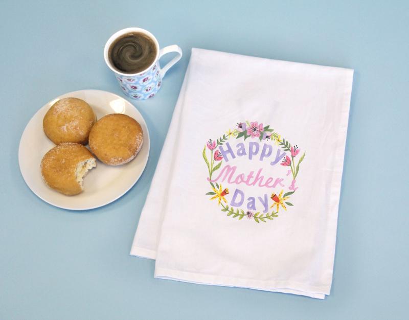 Happy Mother's Day Kitchen Tea Towel WithCongratulations