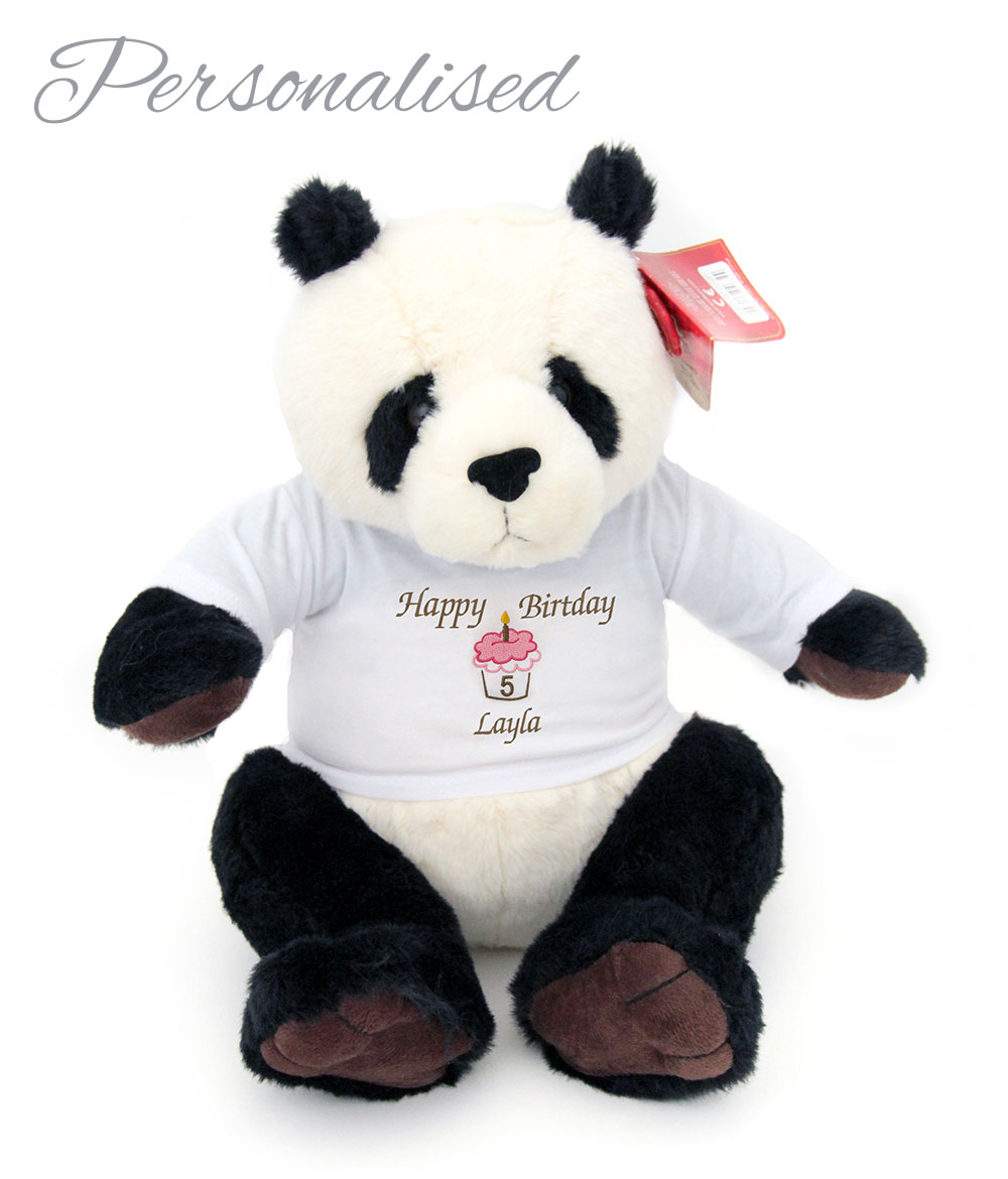 personalised panda teddy bear