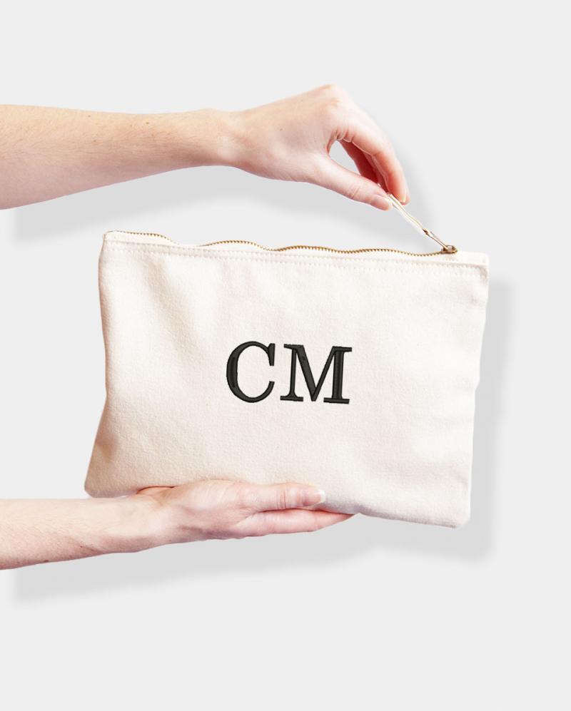 Personalised Monogram Bag, Embroidered with Initials
