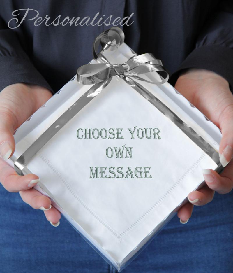 Personalised handkerchief on sale
