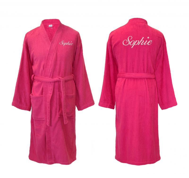 personalised cotton bathrobe