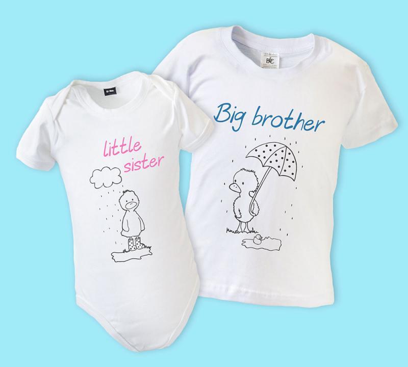 big brother little sister matching t-shirts