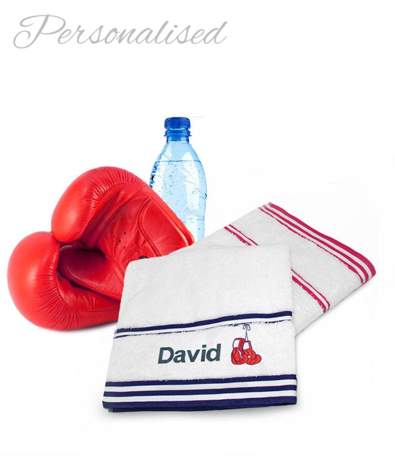 Personalised Sport Towels - Boxing Logo | WithCongratulations Personalised Sport Towels - Boxing Logo | WithCongratulations