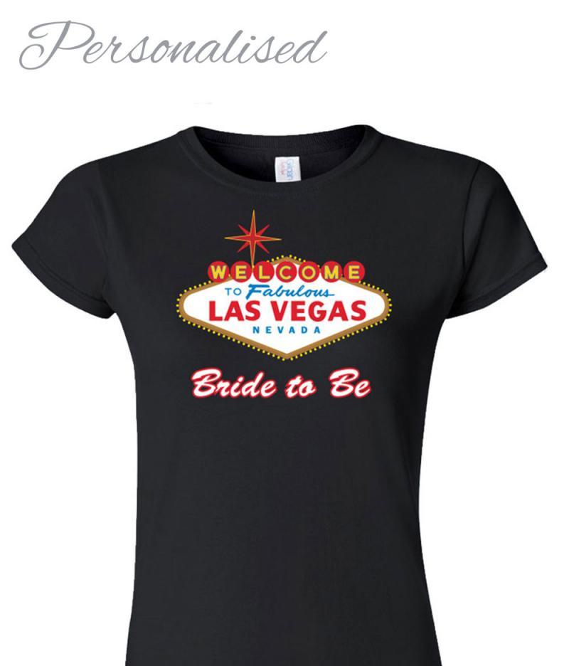 Personalised Hen Night T-shirt, Las Vegas