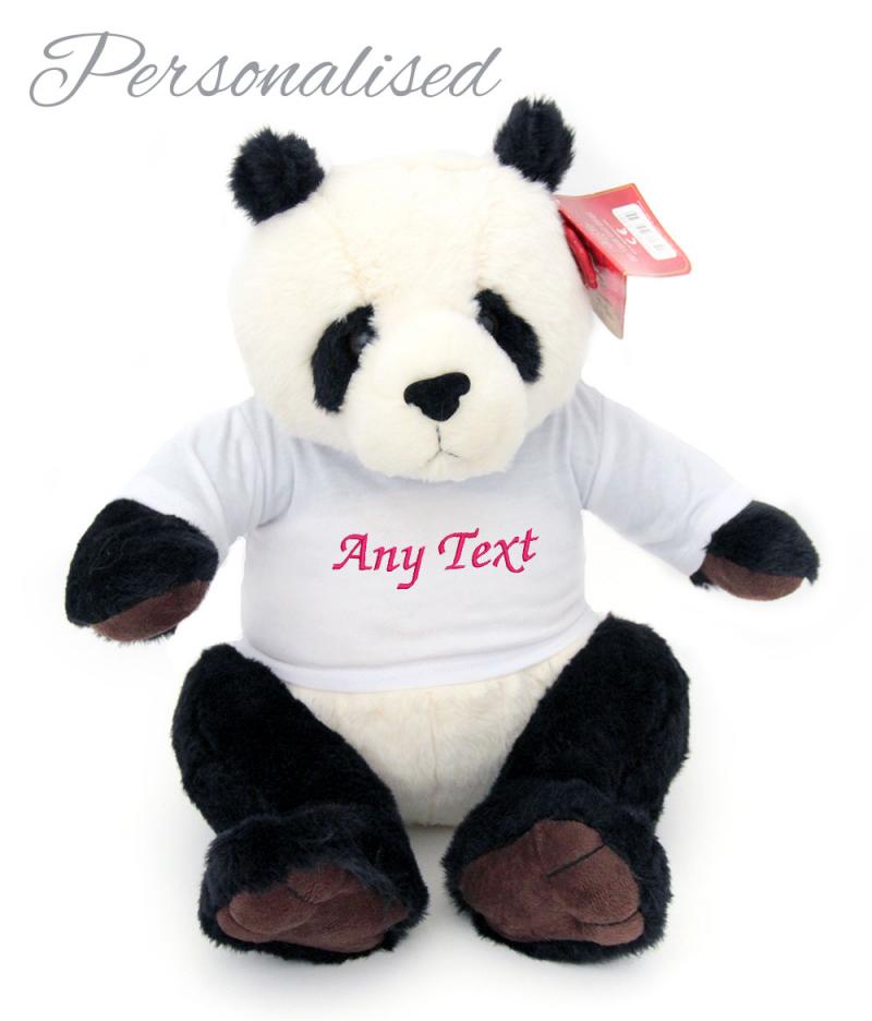personalised panda teddy bear