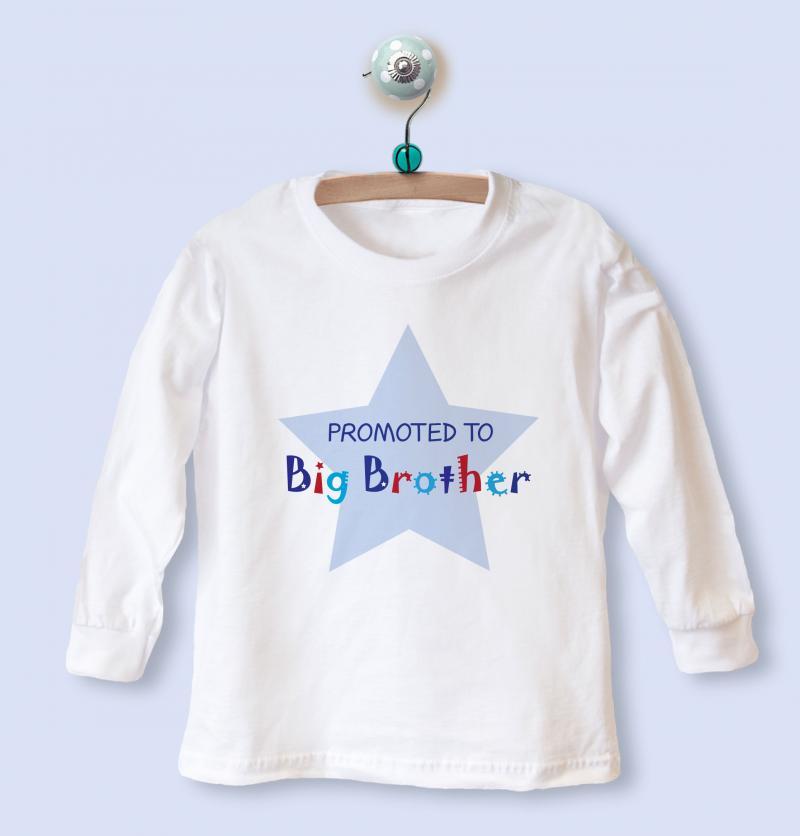 Promoted to Big Brother LONG SLEEVE T shirt Top WithCongratulations