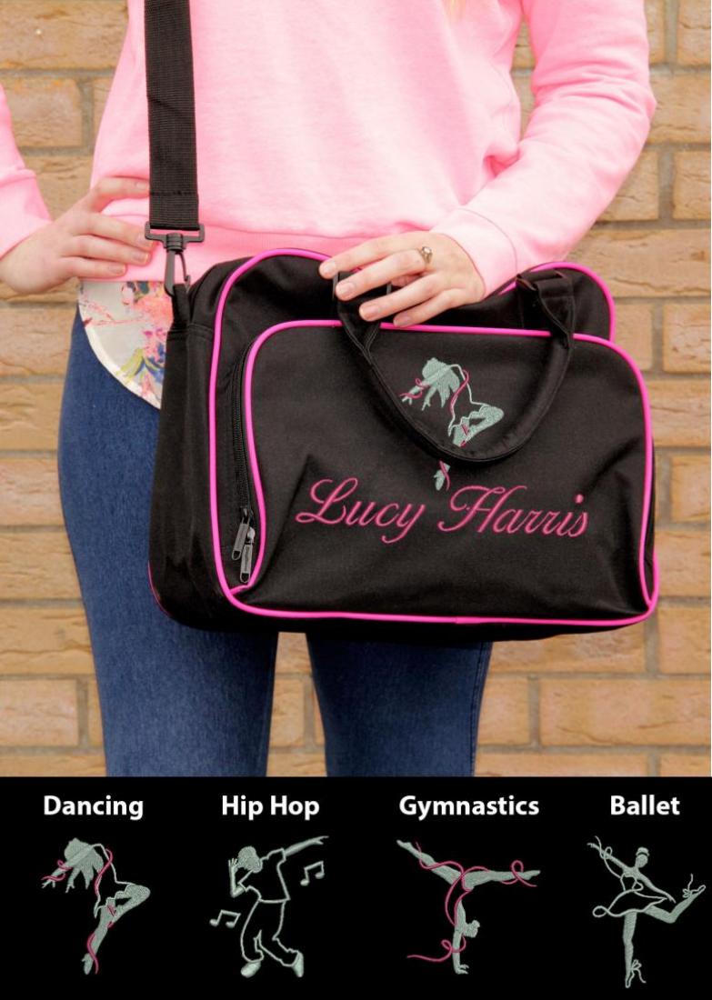 Personalised Dance Bags, Junior Size, 5 Logos WithCongratulations