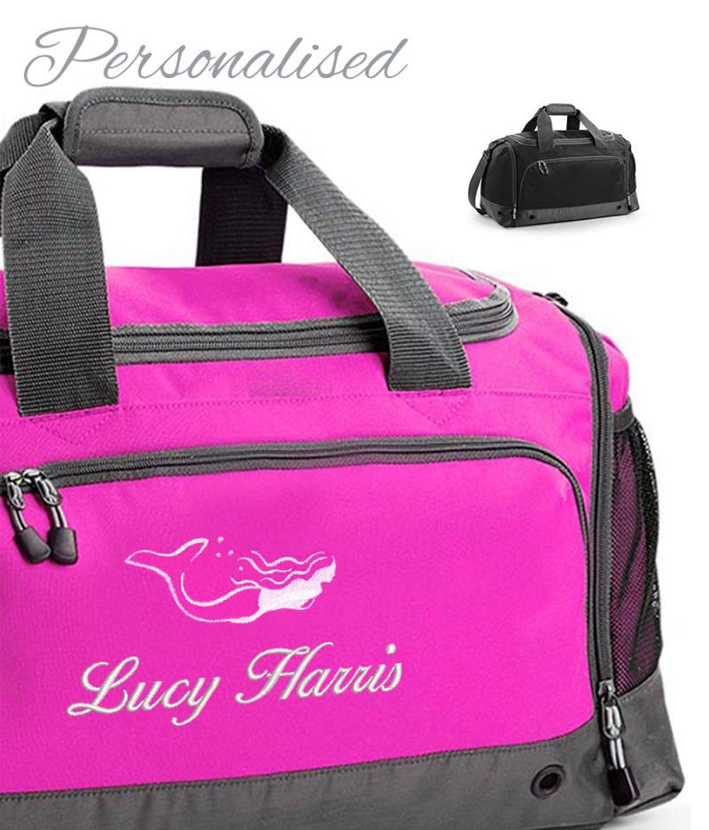 personalised girls swimming holdall bag