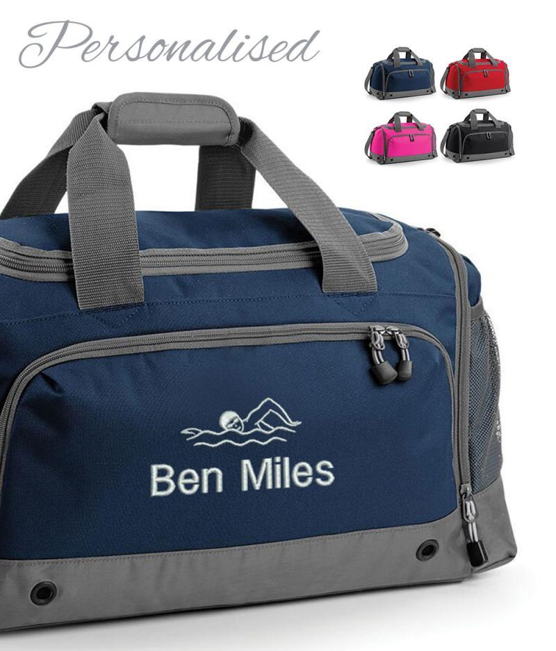 Personalised Embroidered Swimmer Holdall Bag