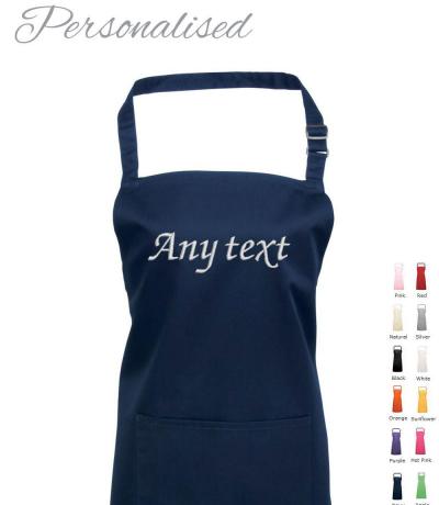 Personalised Adult Apron, Choose Your Own Text
