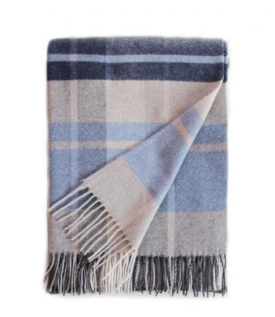 Navy, Light Blue and Grey Blanket