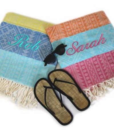 His and hers beach towels