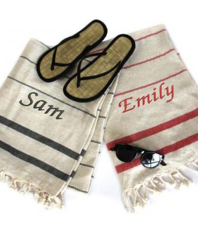 His and hers beach towels