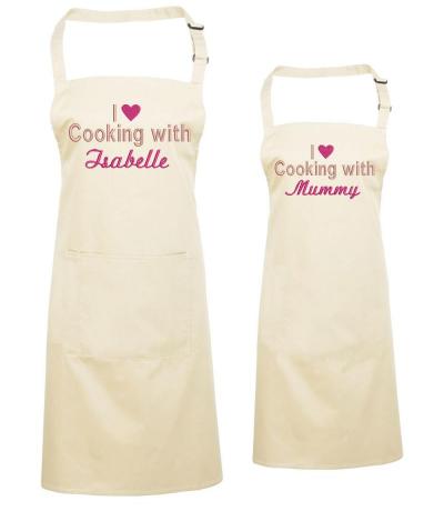 mother and daughter aprons