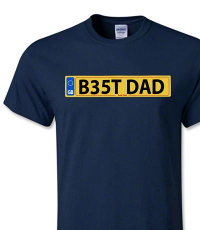 Best Dad Father's Day T-shirt, Number Plate Design