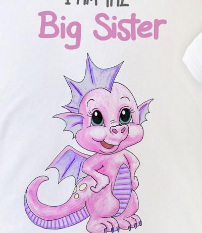 big sister top with dragon