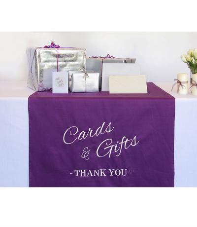 Embroidered Wedding Gift Table Runner