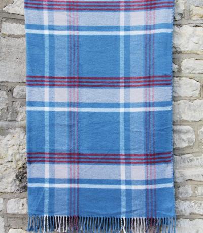 Blue & Red Check Blanket