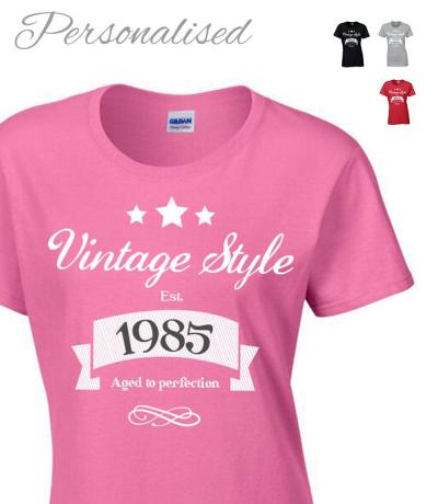 Vintage Ladies 30th 40th 50th Birthday T-shirt