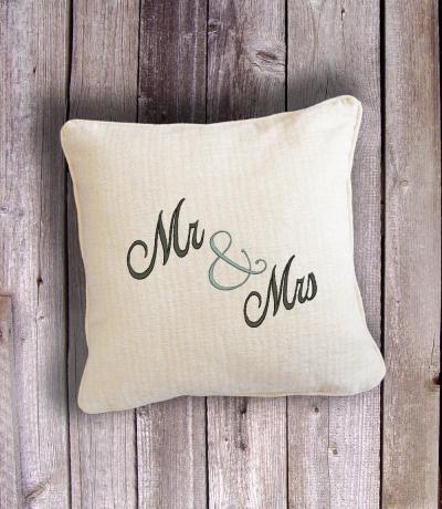 Mr & Mrs Wedding Cushion