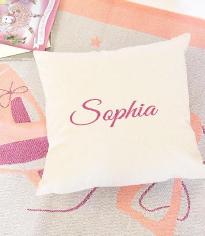 personalised baby cushion