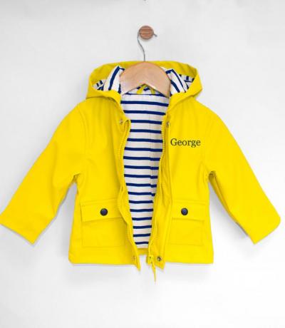 personalised baby raincoat