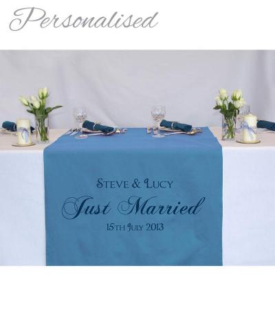 Personalised Printed Wedding Table Runner