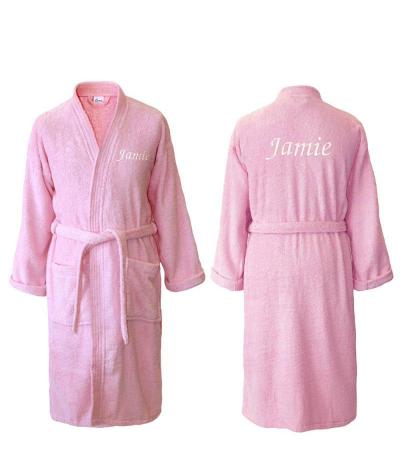pink towelling robes