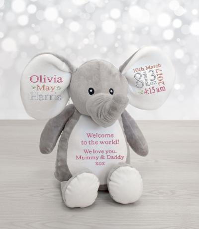birth announcement elephant