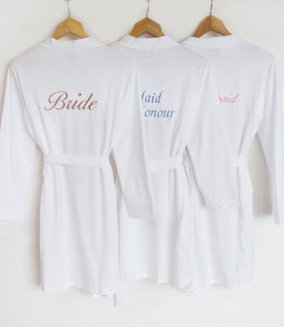 personalised bridal dressing gowns