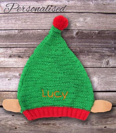 Personalised Knitted Children's Elf Hat 