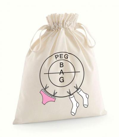 printed peg bag
