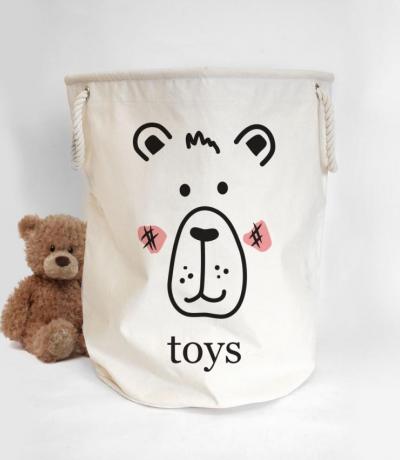 toys basket with bear design