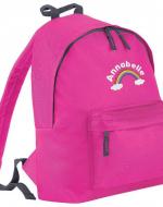 Personalised Girls School Rucksack with Rainbow Logo