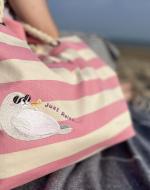 animal seal embroidered bag