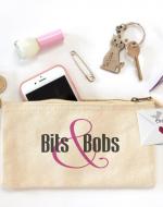 Bits and Bobs Zipper Canvas Pouch Bag