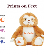 Prints on feet for soft toys