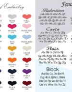 Font & Colour Chart