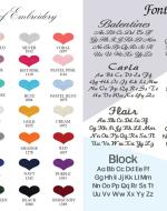 Colour & Font Chart