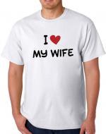 I love my wife printed t-shirt