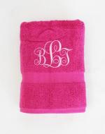 Pink Monogram Towel in Pink
