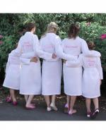 Personalised White Waffle Wedding Dressing Gown 