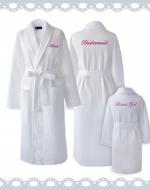 Personalised White Waffle Wedding Dressing Gown 