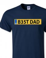 Best Dad Father's Day T-shirt, Number Plate Design