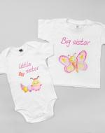 Big Sister Little Sister T-shirts with Butterfly