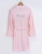pink bride dressing gown
