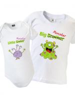 big brother little sister monster t-shirts