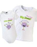 big sister little sister monster t-shirts