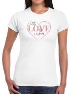 'Love Hurts' funny T-shirt with Heart